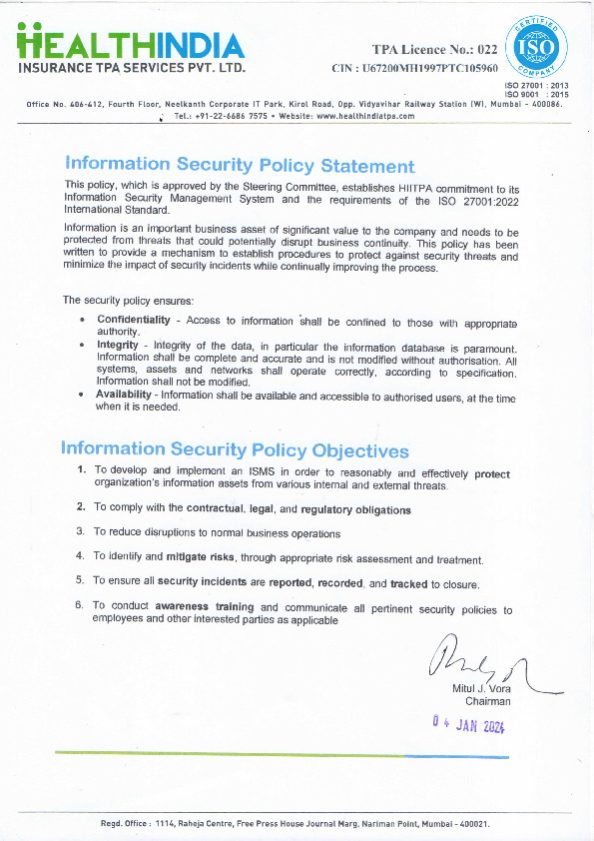 Information Security Policy Statement
